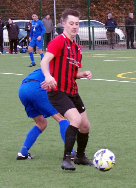 Rhys Jones - bagged a hat-trick for Goodwick United Rhys Jones - bagged a hat-trick for Goodwick United